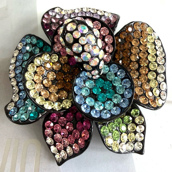 Kirks Folly Jewelry - Kirk’s Folly Dream Flower pendant/broach/pin  Multicolor ombré Rhinestone